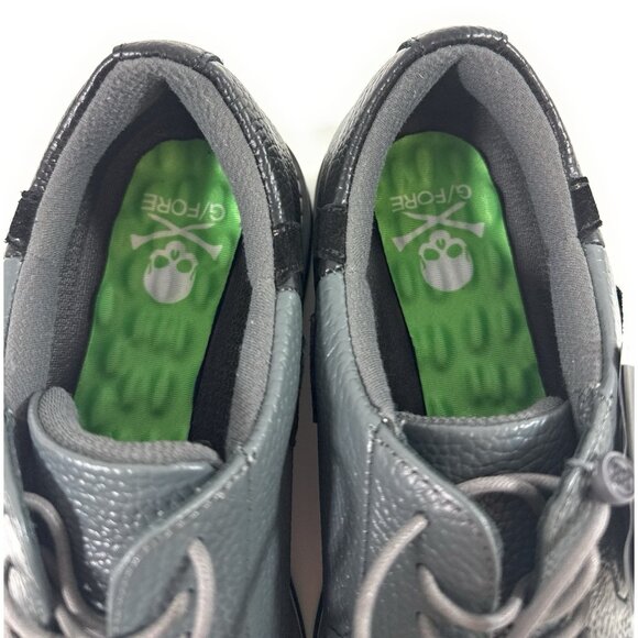 G/FORE Mens Gallivanter Pebble Leather Two Tone Charcoal Golf Shoes Sz 9.5 NWOB - Picture 9 of 14